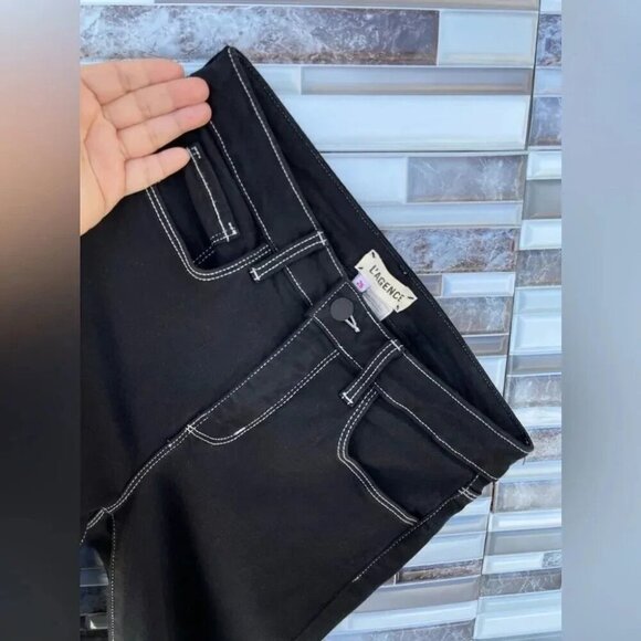 L'AGENCE Margot Skinny High Rise Noir Contrast 26 - Picture 6 of 15